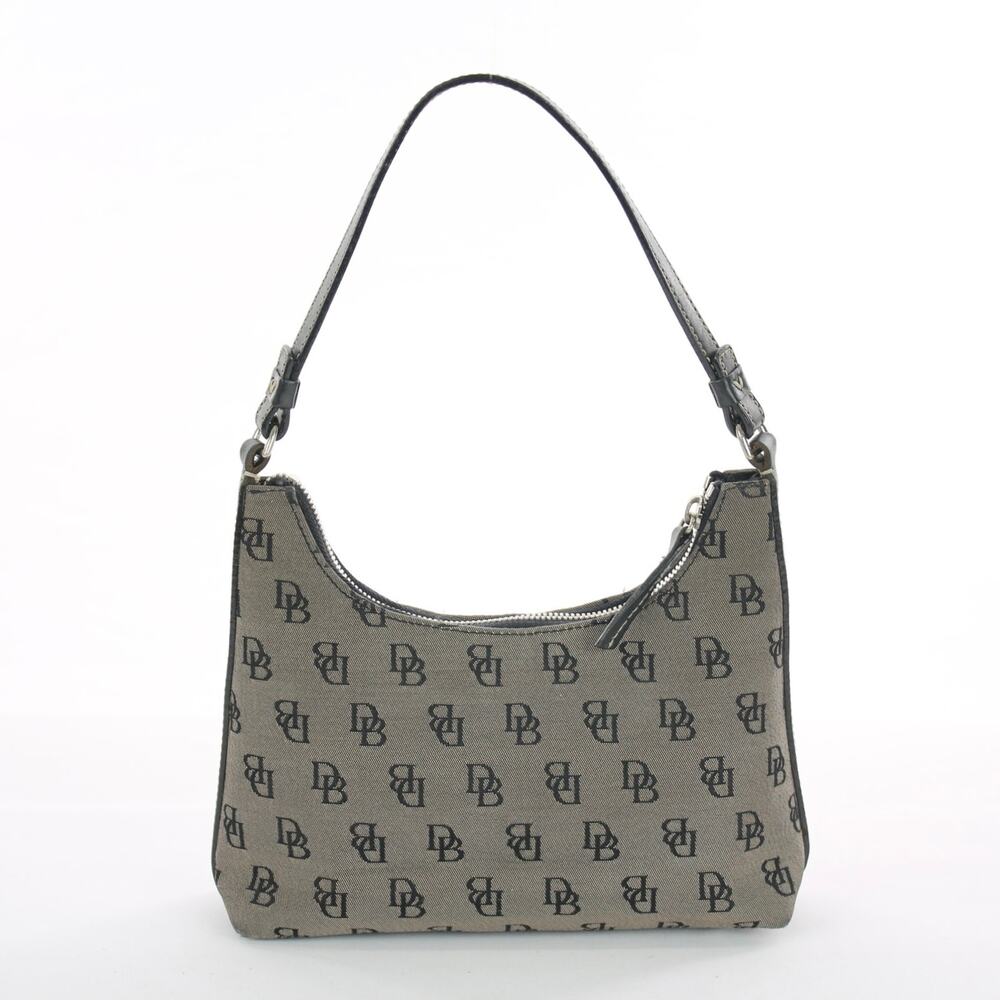 Dooney & Bourke Gray Monogram Leather Shoulder Bag